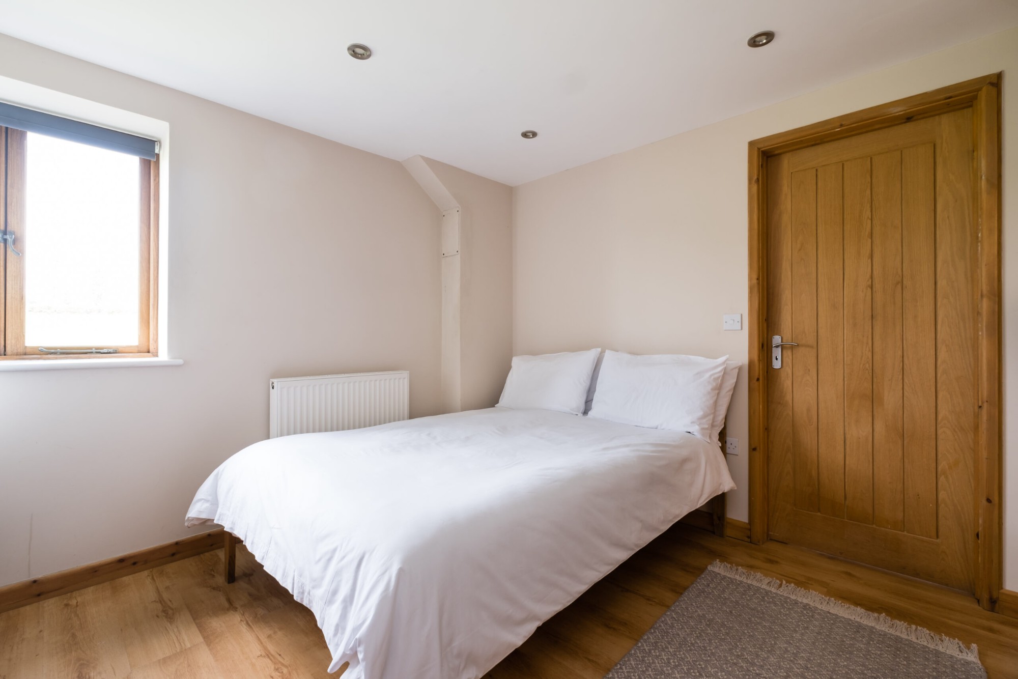 The self-contained annexe at Field Cottage with a double bed and en-suite