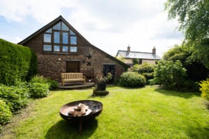 The garden at Field Cottage, a relaxed space for breakout sessions